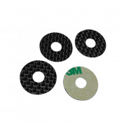 Carbon Fiber Body Washers Adhesive Backed 5mm Post (4pcs)