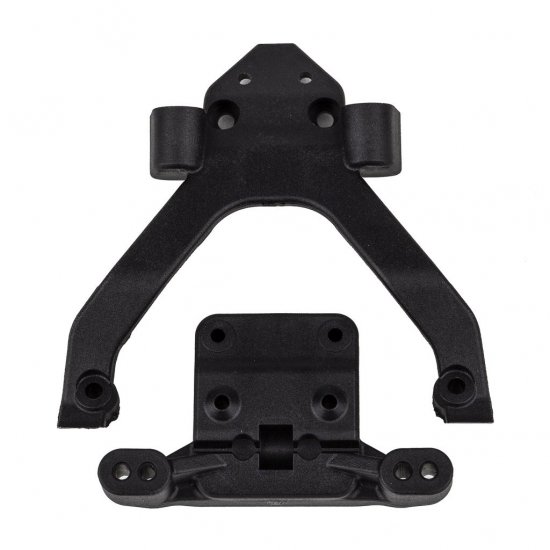 RC10B6.4 Front Top Plate and Ballstud Mount Angled