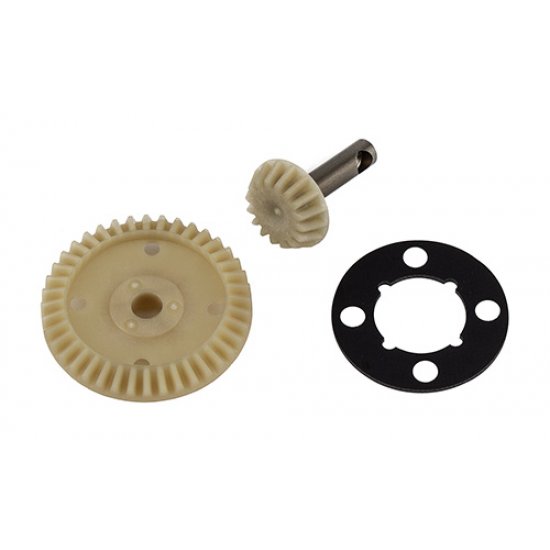 RC10B74.2 FT Ring and Pinion Gear Set, molded