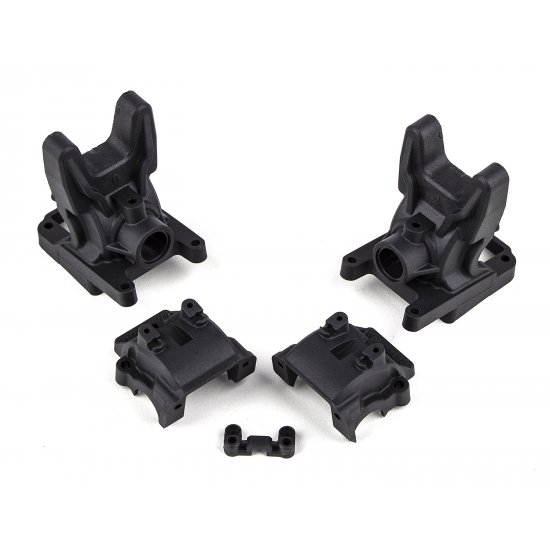 RC10B74.2 FT Front Gearboxes, 0 and 2 Diff Heights, Carbon