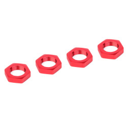 Wheel Nut - Alum., Ribbed, Red