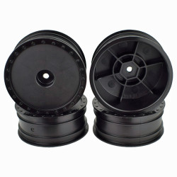 Borrego Buggy Wheels for Associated B6 / Kyosho RB6 / Front / BLACK
