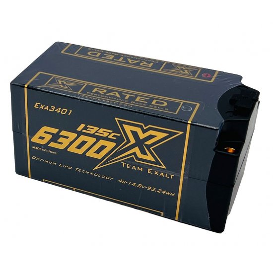 4S 14.8V 5600MAH 135C Shorty w/5mm Bullets X-Rated LiPo Battery Series