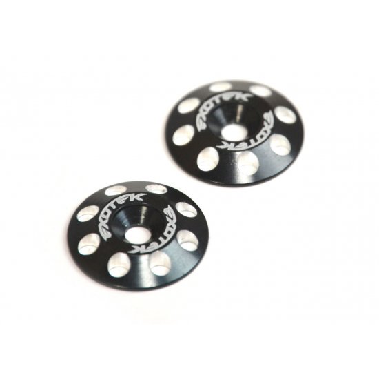 Aluminum Wing Buttons V2, BLK, 1 pair