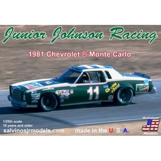 1/25 Junior Johnson Racing 1981 Chevrolet Monte Carlo, Driven by Darrell Waltrip Plastic Model Car K