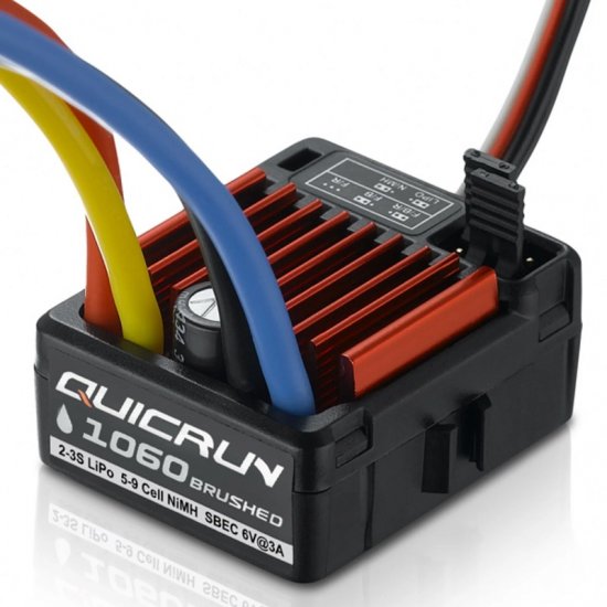 QuicRun 1060 Brushed ESC SBEC T Plug (2-3S)  QR1060 Suitable for 1:10 SPORT, BOAT, TANKER