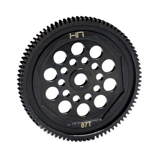 Hardened Steel Spur Gear, 87 Tooth / 48 Pitch, for Associated T4/B4/Enduro