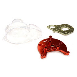 Machined Alloy Heatsink Motor Mount w/gear cover, SCX10, Red