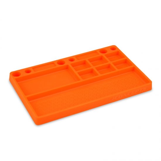 Parts Tray, Orange Rubber Material
