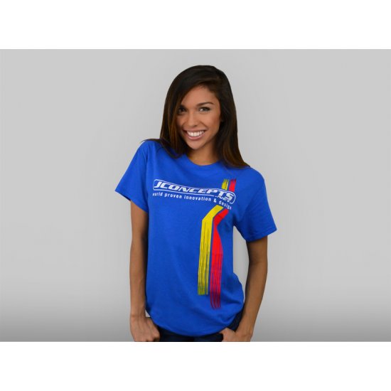Jconcepts Red & Yellow Racing Stripes T- Shirt, Medium