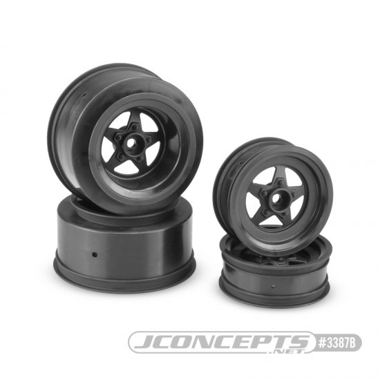 Jconcepts Startec Street Eliminator Wheels, for Traxxas Slash and Bandit, Black