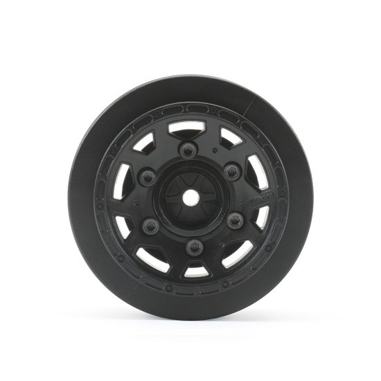 1/10 SC Wheels, Black, 12mm, 1/2" offset Wide for Traxxas Slash 2WD Front (4)
