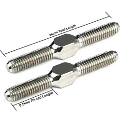 PUNISHER Titanium Turnbuckles, 3mm x 26mm, (2)