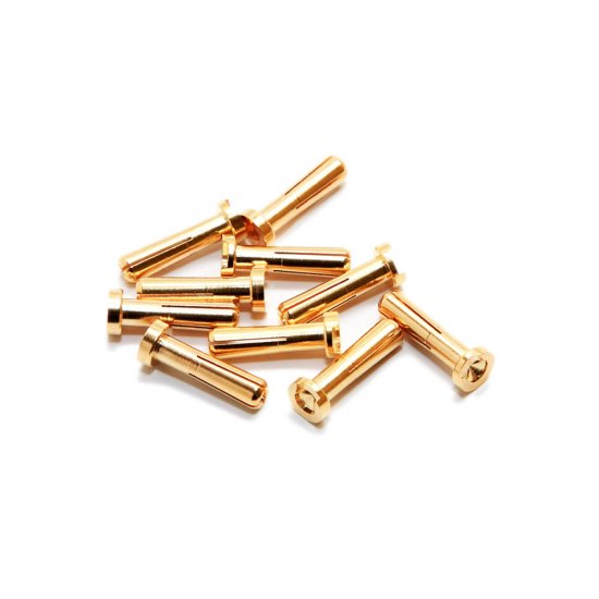 Maclan , Max Current 5mm Gold Bullet Connectors, 2pcs