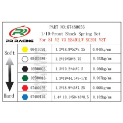 1/10 Front Shock Spring (Green) (2pcs)0.067kg/mm