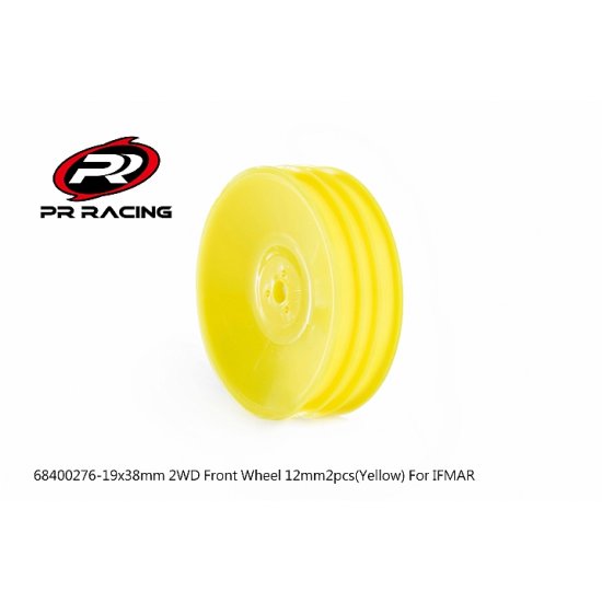 19x38mm 2WD Front Wheel 12mm*2pcs(Yellow)For IFMAR