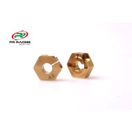Brass Clamping Wheel Hex 12mmx4.2, 2pc