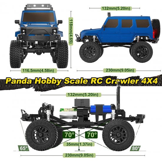 1/24 Tetra24 X3 Portal Edition RTR Scale Mini Crawler, Blue