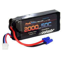 2S 7.4V 2000mAh 50C LiPo Battery with EC2