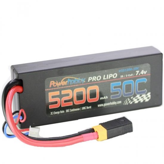 Powerhobby  5200mAh 7.4V 2S 50C LiPo Battery XT60/TRX