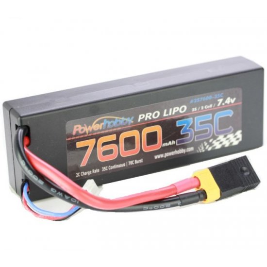 Powerhobby  7600mAh 7.4V 2S 75C LiPo Battery XT60/TRX