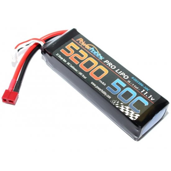 Powerhobby  5200mAh 11.1V 3S 50C LiPo Battery w/ T Plug Connector