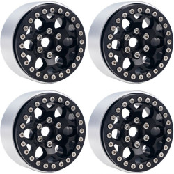 B3 Aluminum 1.9 Beadlock Wheels 9mm Hubs, Black, for 1/10 Rock Crawler, 4pcs