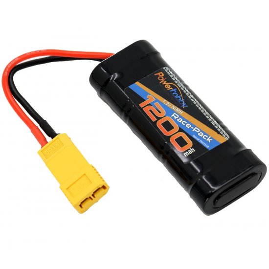 7.2V 6-Cell 1200mAh NiMH Flat Battery Pack w/XT60 & TRX HC Plug Adapter  Perfect for Traxxas 1/16-scale cars and trucks