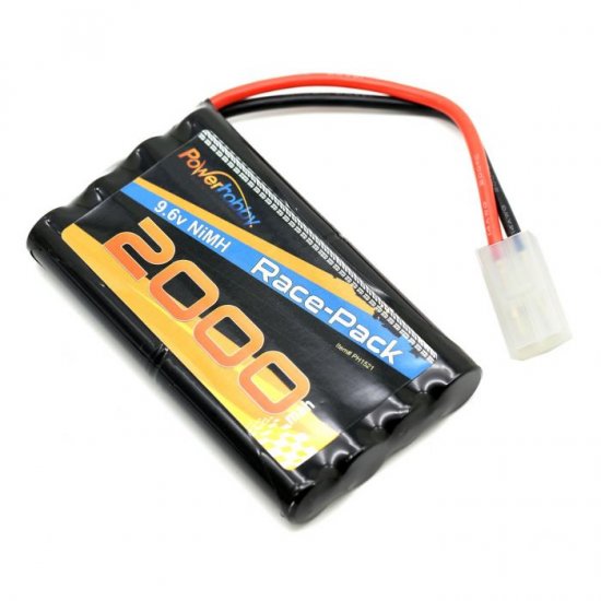 Airsoft NiMH 9.6V 2000mAh Battery Pack for RC Car, Robots, Security