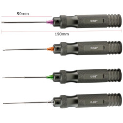 Pro Series Magnetized Hex Tool Set Standard 0.05", 1/16", 5/64", 3/32"