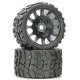 Raptor Belted Monster Truck Wheels/Tires (pr.), Pre-mounted, Race Soft Compound 17mm Hex