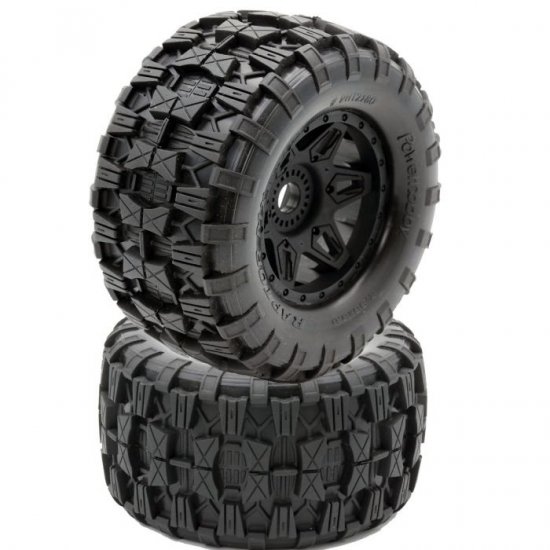 Raptor MX Belted All Terrain Tires Mounted 17mm Traxxas Maxx