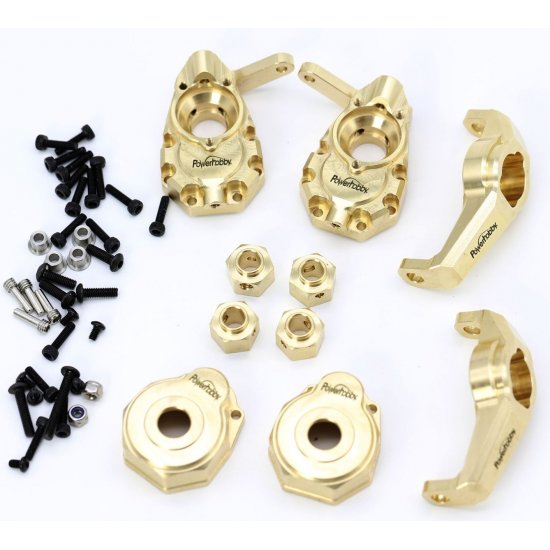 TRX-4 Brass Upgrade Parts, Steering / Portal / C Hubs / Hexes