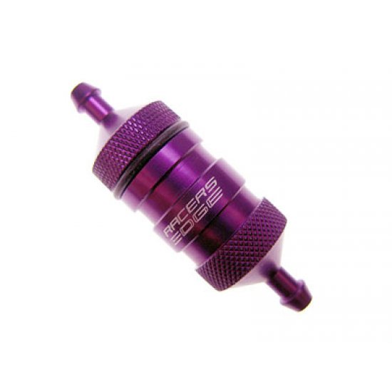RE10150 Large aluminum Fuel Filter (red, purple) 