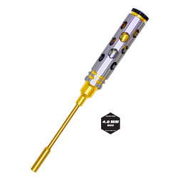 4mm Nut Driver Gold Ink Honeycomb Handle w/ Titanium Coated Tip