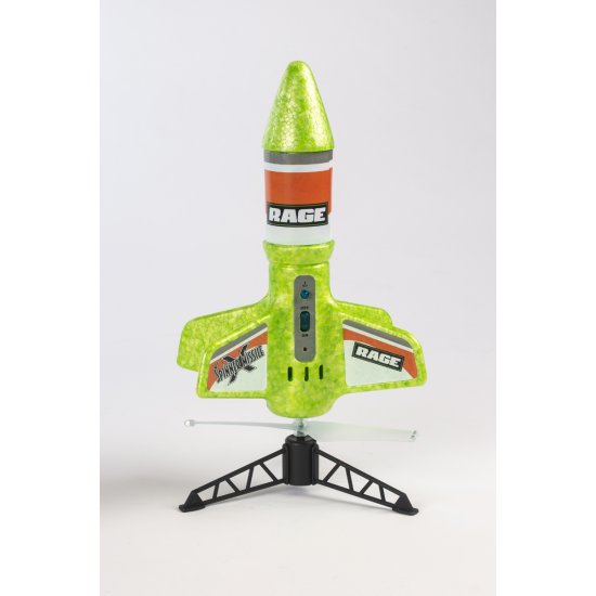 Spinner Missile X - Green Electric Free-Flight Rocket with Parachute