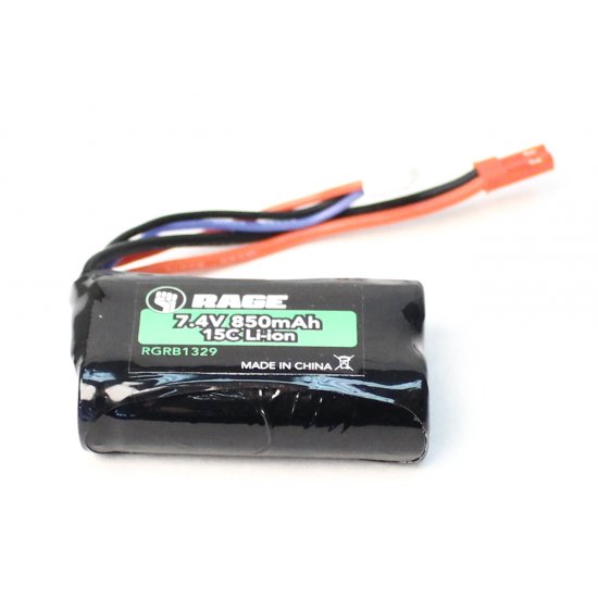 Rage RC 7.4V 2S 850mAh Battery w/ JST Connector