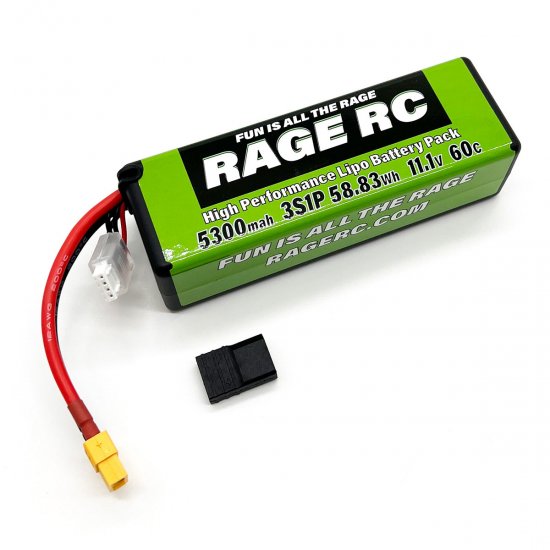 5300mAh 3S 11.1V 60C Hard Case LiPo Battery with XT60 Connector & TRX Adapter