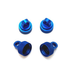 STRC Aluminum CNC Machined Upper shock caps (4 pcs) for Traxxas Vehicles (Blue)
