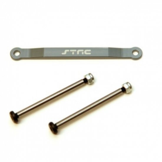 STRC CNC Machined Alum. Front Hinge-Pin Brace Kit, Gun Metal