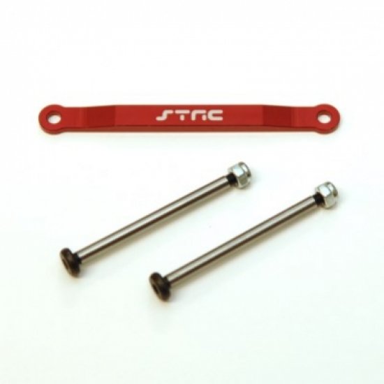 STRC CNC Machined Alum. Front Hinge-Pin Brace Kit, Red