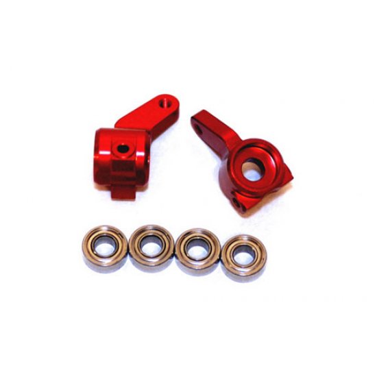 Front Knuckles, Aluminum, W/ Bearings, Slash 2wd- Red