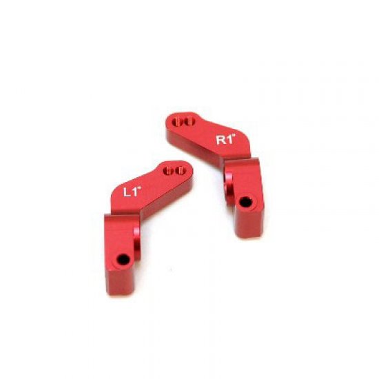 STRC Aluminum Oversized Rear Hub Carriers, Red. 1Degree Toe In