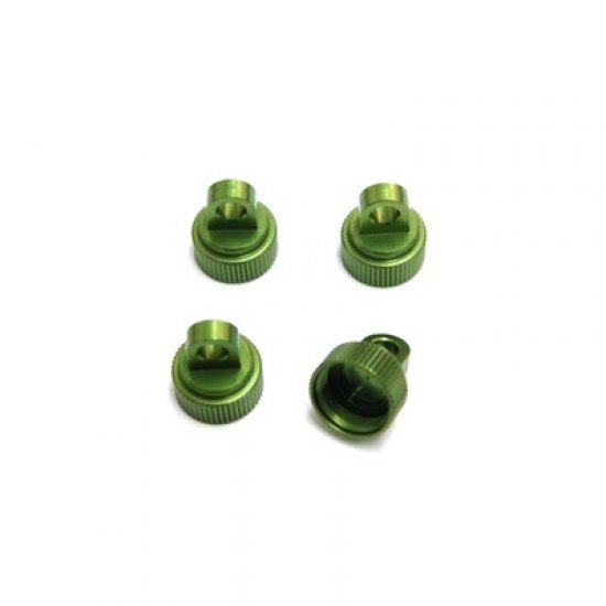 STRC Aluminum Upper shock caps (4 pcs) for Traxxas Vehicles (Green)