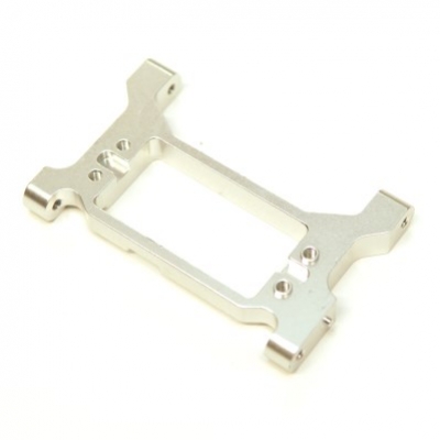  Aluminum One-piece Servo Mount/Chassis Brace, TRX-4, Silver