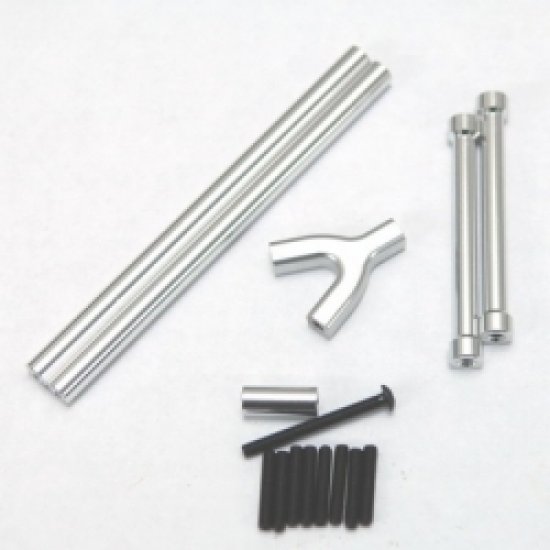 Aluminum Front & Rear Upper Links, SCX10, Silver