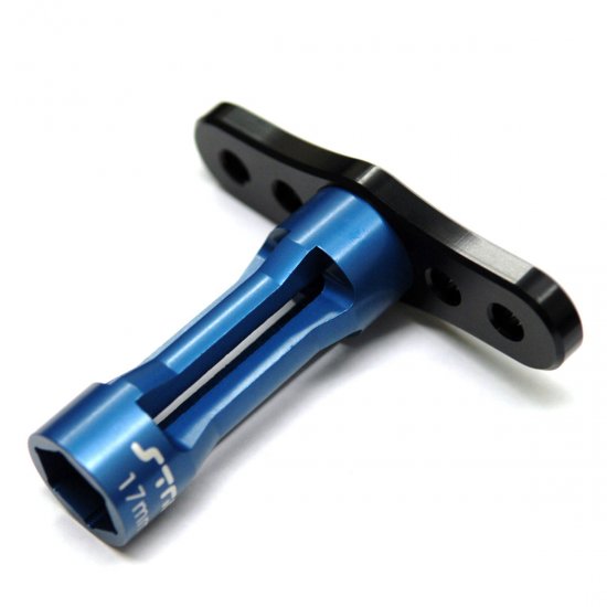 Aluminum 17mm 1/8th Hex Wheel Nut Wrench, Black / Blue