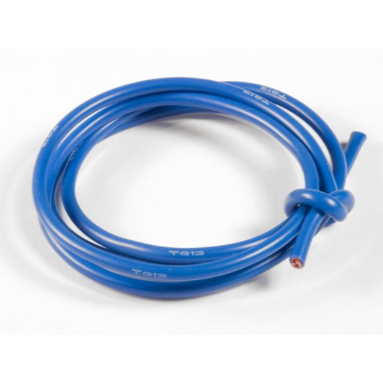 13 Gauge Super Flexible Wire- Blue 3'