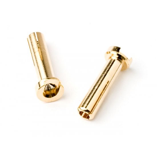 TQ Wire 4mm Male Bullets Low Profile (pr.) Gold 18mm