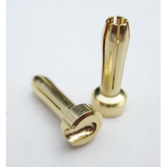 4mm HD Male Bullets (Charger Side, pr.) Gold